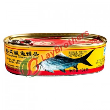 SH FRIED DACE W/PRVS VEGIE FISH 三合牌梅菜鯪魚184G  20322